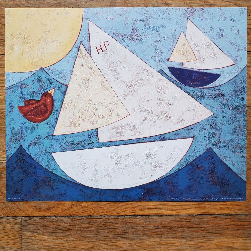 Sail away II Wild Apple Graphics Kate Holmes original artwork acrylic print